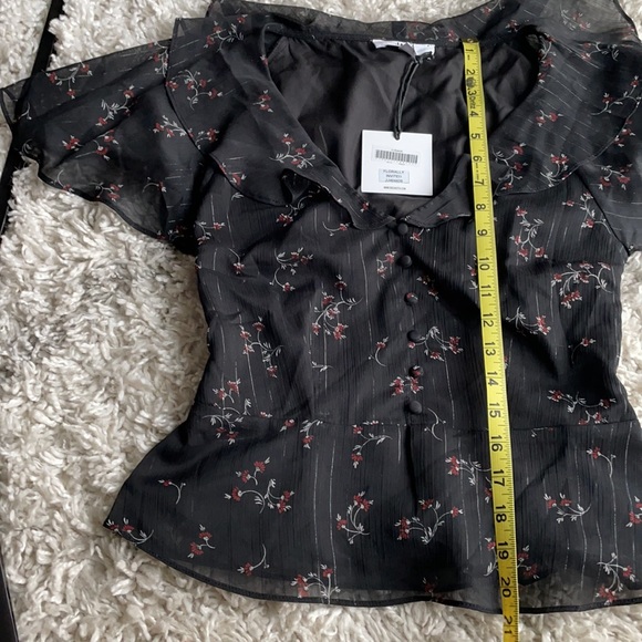 NWT Jack by BB Dakota Black Ditsy Floral Blouse - Picture 8 of 8